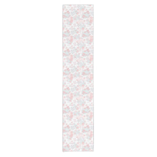 kawaii pattern with doodle short table runner
