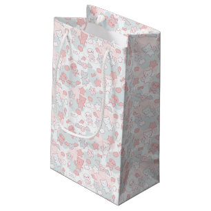 kawaii pattern with doodle small gift bag