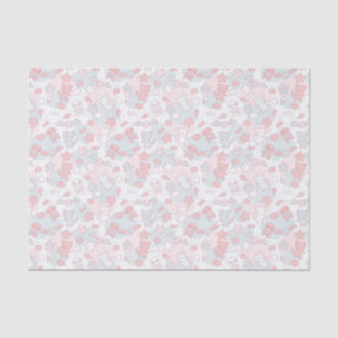 kawaii pattern with doodle tissue paper
