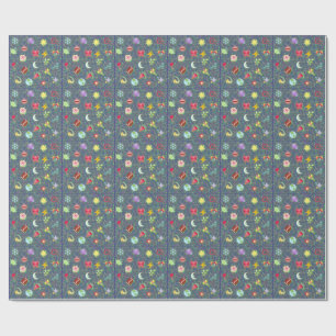 kawaii pattern wrapping paper