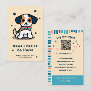 Kawaii Paws Delight dog grooming Business Card