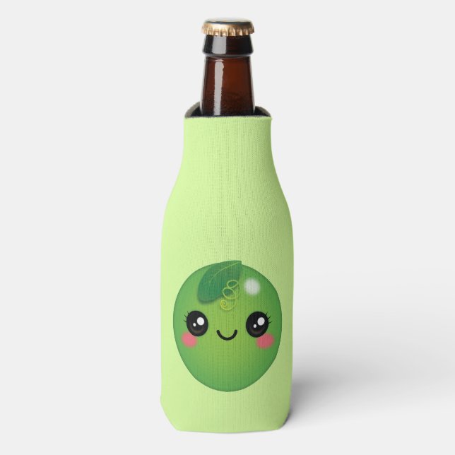 Kawaii Pea Bottle Cooler (Bottle Front)