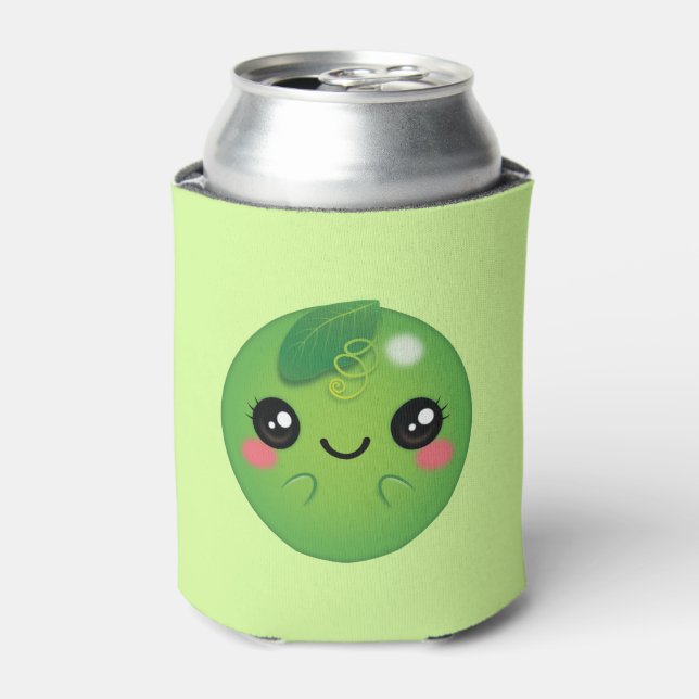 Kawaii Pea Can Cooler (Can Front)