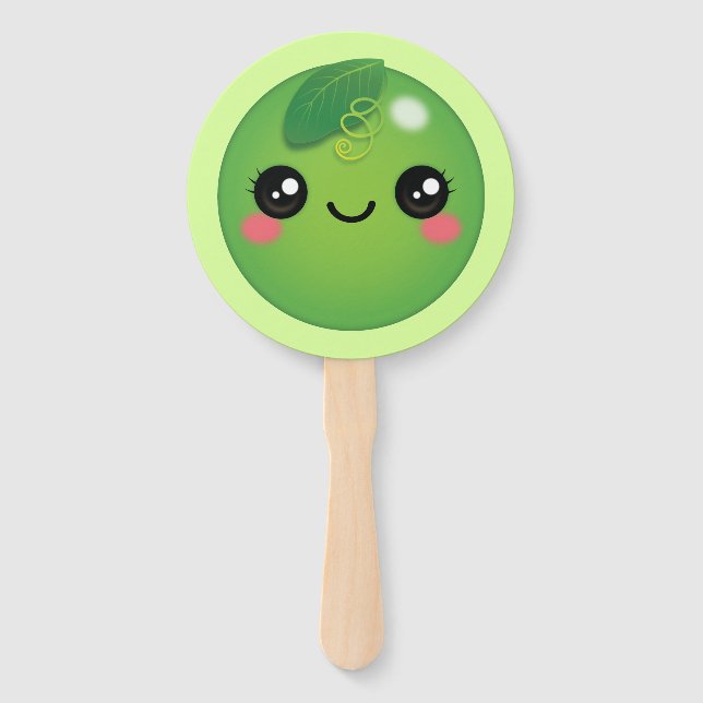 Kawaii Pea Hand Fan (Front)