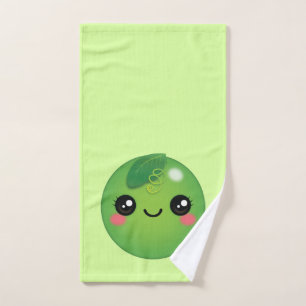 Kawaii Pea Hand Towel
