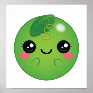 Kawaii Pea Poster