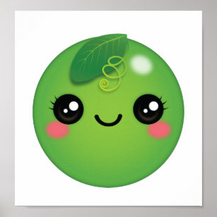Kawaii Pea Poster