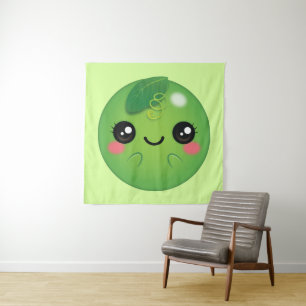 Kawaii Pea Tapestry