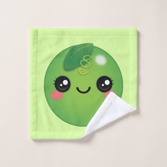 Kawaii Pea Wash Cloth (Wash Cloth)