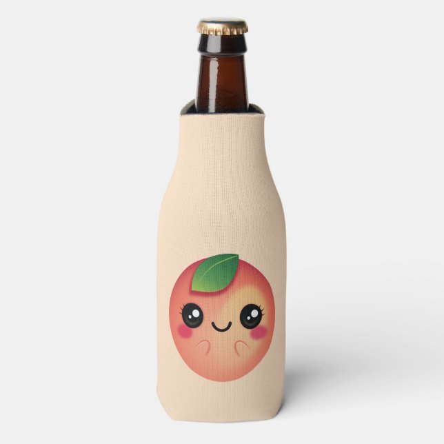 Kawaii Peach Bottle Cooler (Bottle Front)