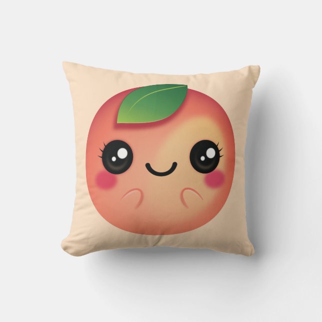 Kawaii Peach Cushion (Front)