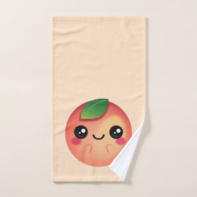 Kawaii Peach Hand Towel (Hand Towel)