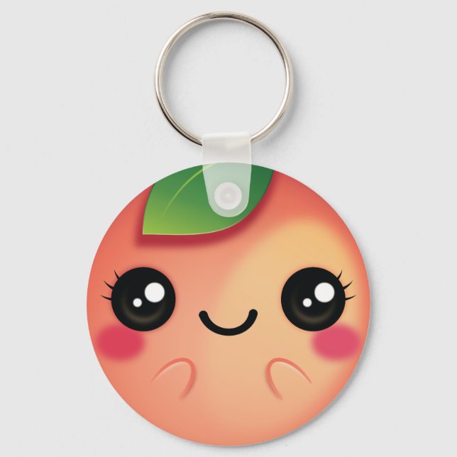 Kawaii Peach Key Ring (Front)