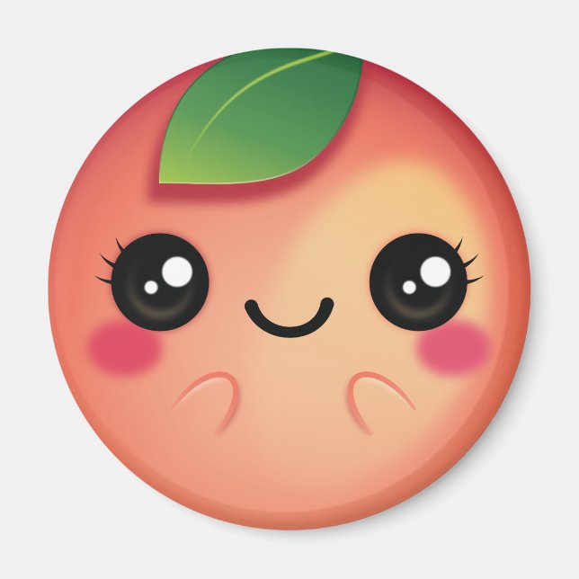 Kawaii Peach Magnet (Front)