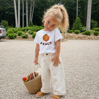 Kawaii Peach Toddler T-Shirt | Cute Fruit 