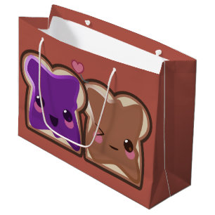 Kawaii Peanut Butter and Jelly Friends Large Gift Bag