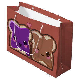 Kawaii Peanut Butter and Jelly Friends Large Gift Bag