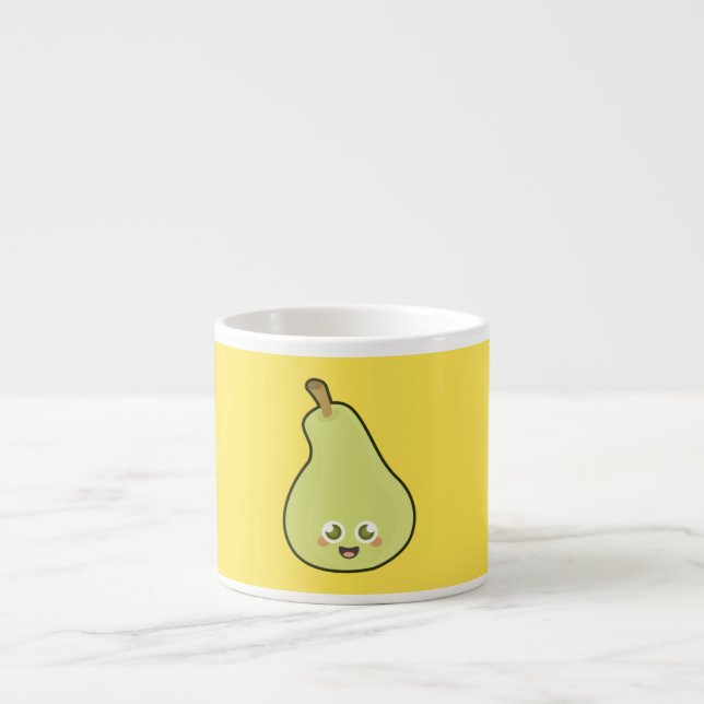 Kawaii Pear Espresso Cup (Front)