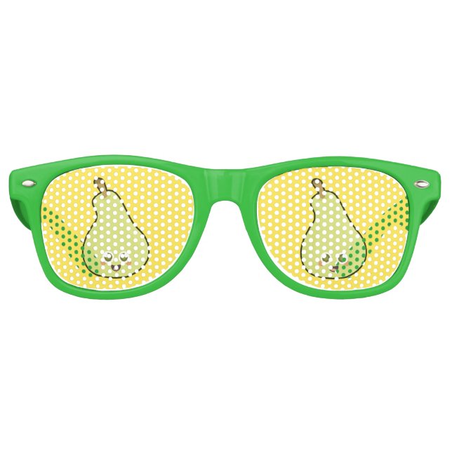 Kawaii Pear Retro Sunglasses (Front)