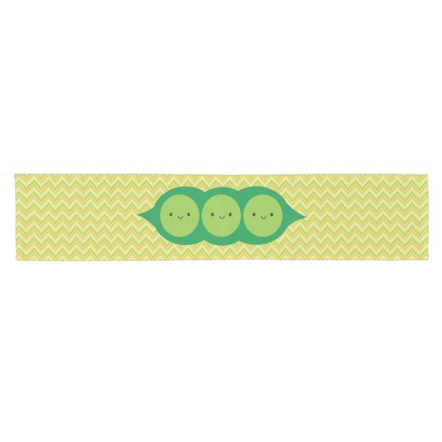 Kawaii Peas in a Pod Short Table Runner (Horizontal)
