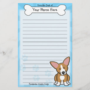 Kawaii Pembroke Welsh Corgi Stationery
