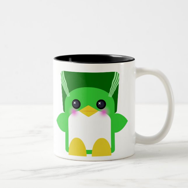 Kawaii Penguin Bride Of Frankenstein Two-Tone Coffee Mug (Right)