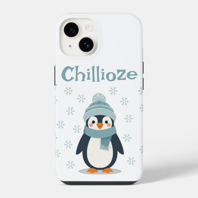 Kawaii Penguin Phone Case – Chillioze Cute Winter  (Back)