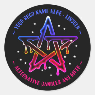 Kawaii Pentagram Witchcraft Gothic Classic Round Classic Round Sticker