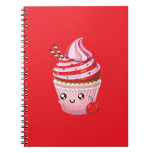 Kawaii Peppermint Surprise Cupcakes Throw Pillow Notebook