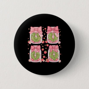 Kawaii Pickle Cute Strawberry Pickles Jar Valentin 6 Cm Round Badge