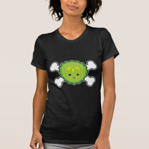 kawaii pickle slice and crossbones design T-Shirt