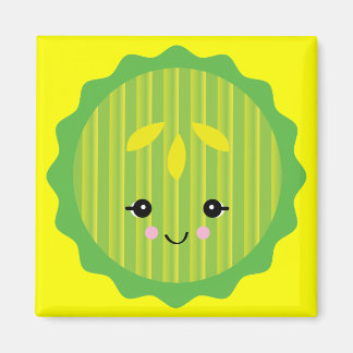 kawaii pickle slice magnet