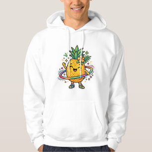 Kawaii Pineapple Hula Hoop Cute Tropical Sticker Hoodie