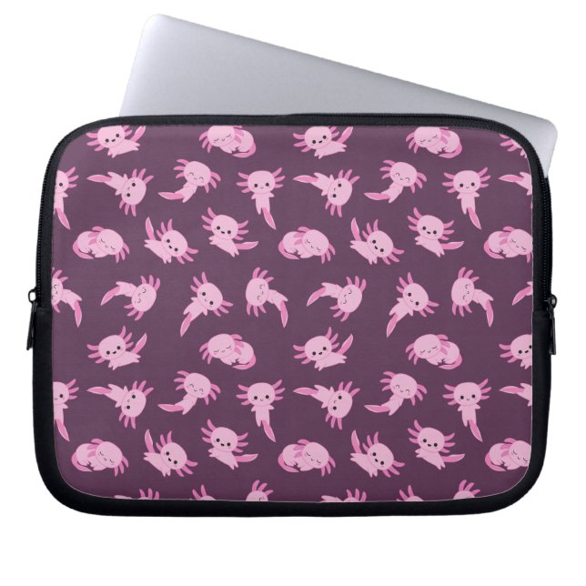 Kawaii Pink Axolotl Electronics Bag (Front)