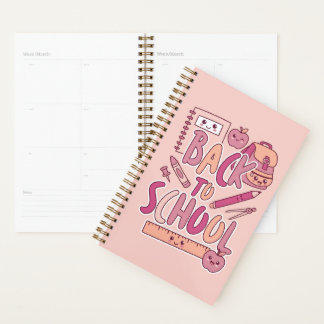 Kawaii Pink Back To School Cute Supplies Student Planner