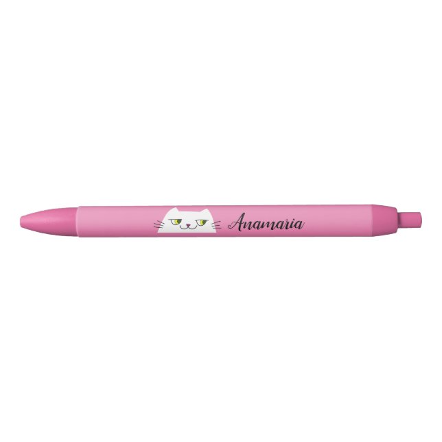 Kawaii Pink Black Ink Pen (Front)