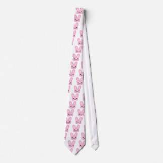 kawaii pink bunny tie