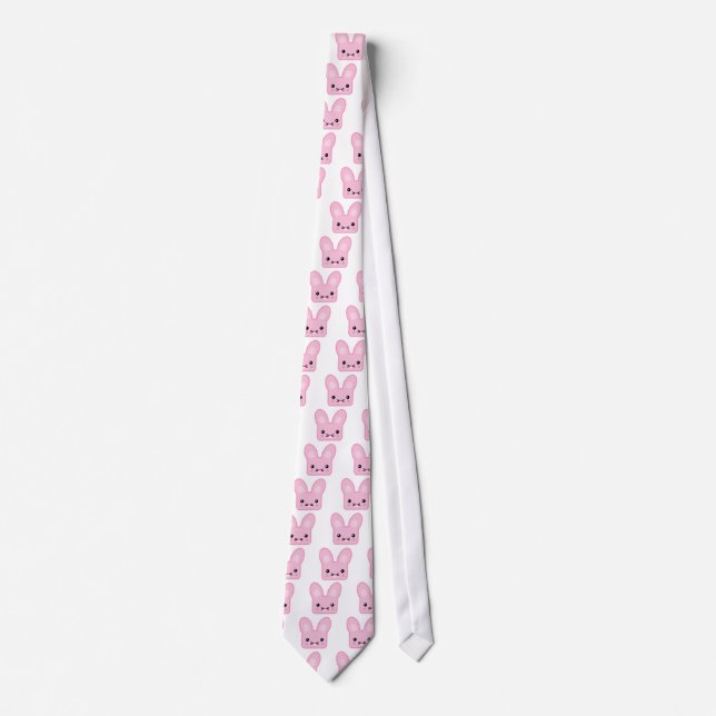 kawaii pink bunny tie (Front)