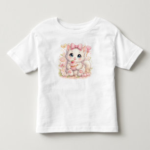 – Kawaii Pink Cat Graphic Tee for Girls & Boys