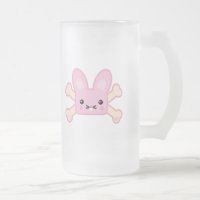 kawaii pink crossbones bunny