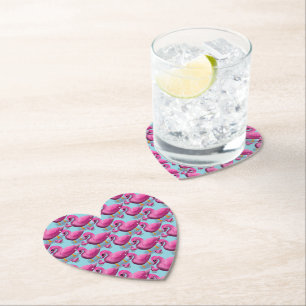 Kawaii Pink Duck Pattern – Adorable Aesthetic Maxi Paper Coaster
