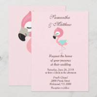 Kawaii Pink Flamingo Wedding