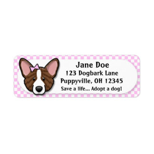 Kawaii Pink Gingham Brindle Cardigan Welsh Corgi