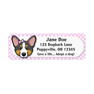 Kawaii Pink Gingham Tri Cardigan Welsh Corgi