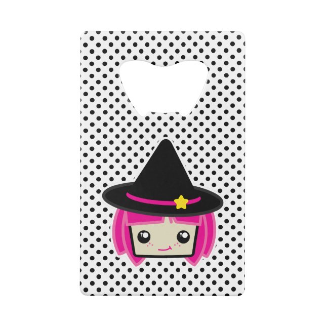 Kawaii Pink Haired Witch Bottle Opener (Back)
