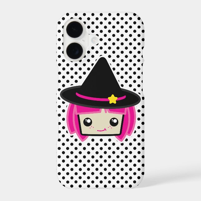 Kawaii Pink Haired Witch iPhone Case (Back)