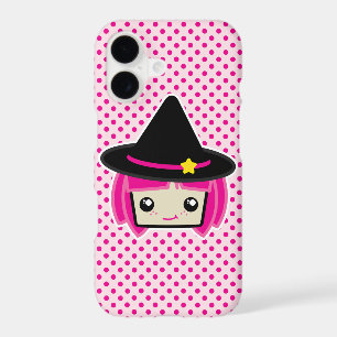 Kawaii Pink Haired Witch iPhone Case