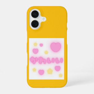 Kawaii Pink Heart iPhone 16 Case