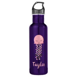 Kawaii Pink Jellyfish Purple 710 Ml Water Bottle