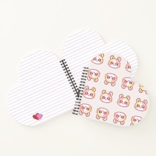 Kawaii Pink Kitty Daily Planner - Cute Coquette  Notebook